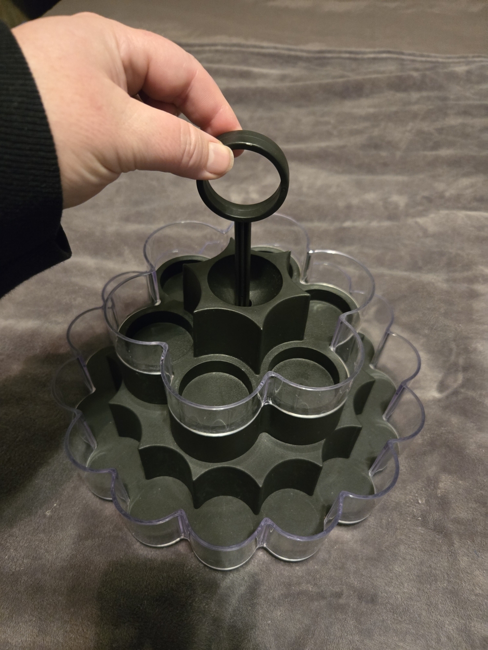 Pampered Chef Black Rotating Spice Organizer
